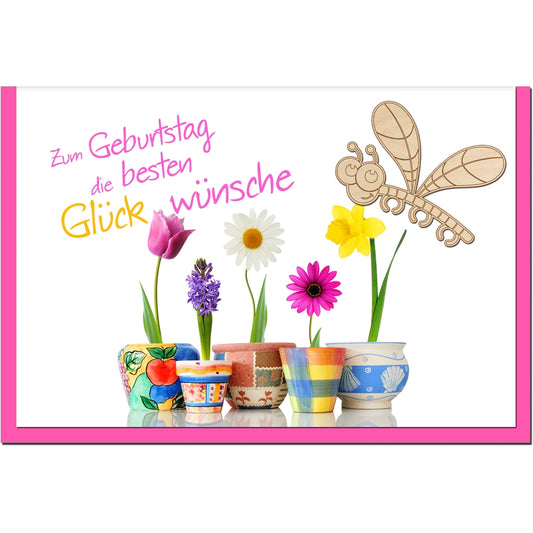 metALUm Geburtstagskarte LIBELLE - 1206007S
