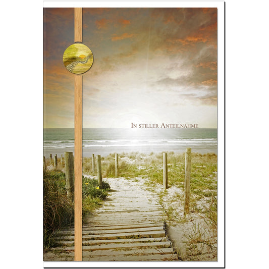 Trauerkarte Beileidskarte Kondolenzkarte Anteilnahme Abschied Strand