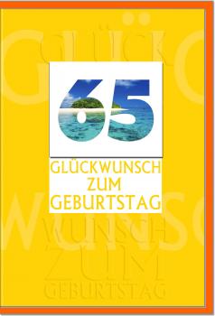 metALUm Geburtstagskarte ZAHLENKARTE 65 - ZGB004S