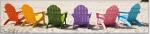 Lesezeichen aus Ökowood mit gerader Kontur - Bunte Stühle #9901024